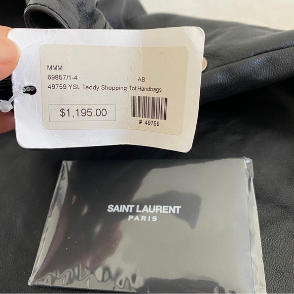 BLACK SAINT LAURENT LARGE TEDDY BUCKET BAG - Picture 13 of 15
